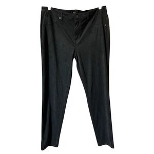🔵 5 for $25 MOSSIMO womens plus black faux suede mid rise super stretch pants